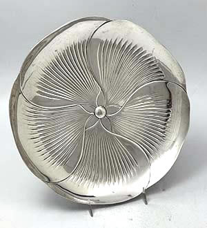 Tiffany sterling silver flower shaped dish plate
